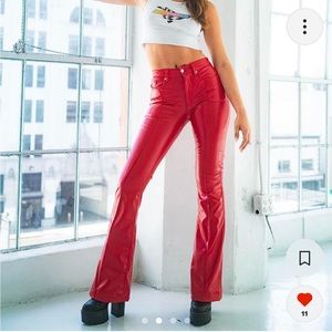 Revice Venus x Mars flare red leather pants